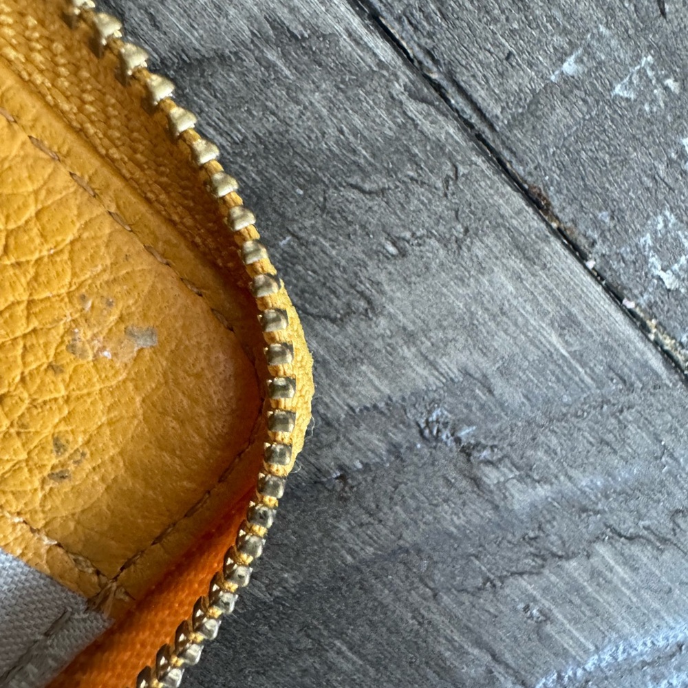 Tory Burch Mustard Leather Zip Wallet - Picture 8 of 11